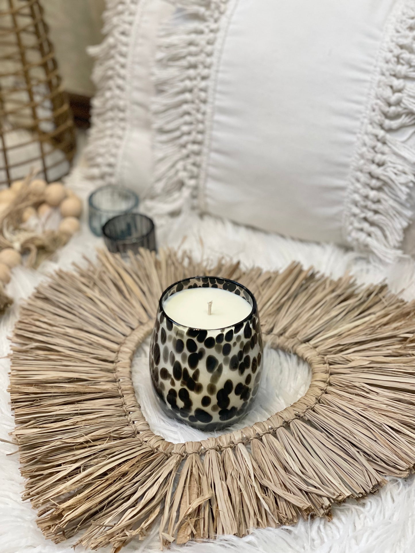 Candle Cheetah bubble jar - Coconut Lime