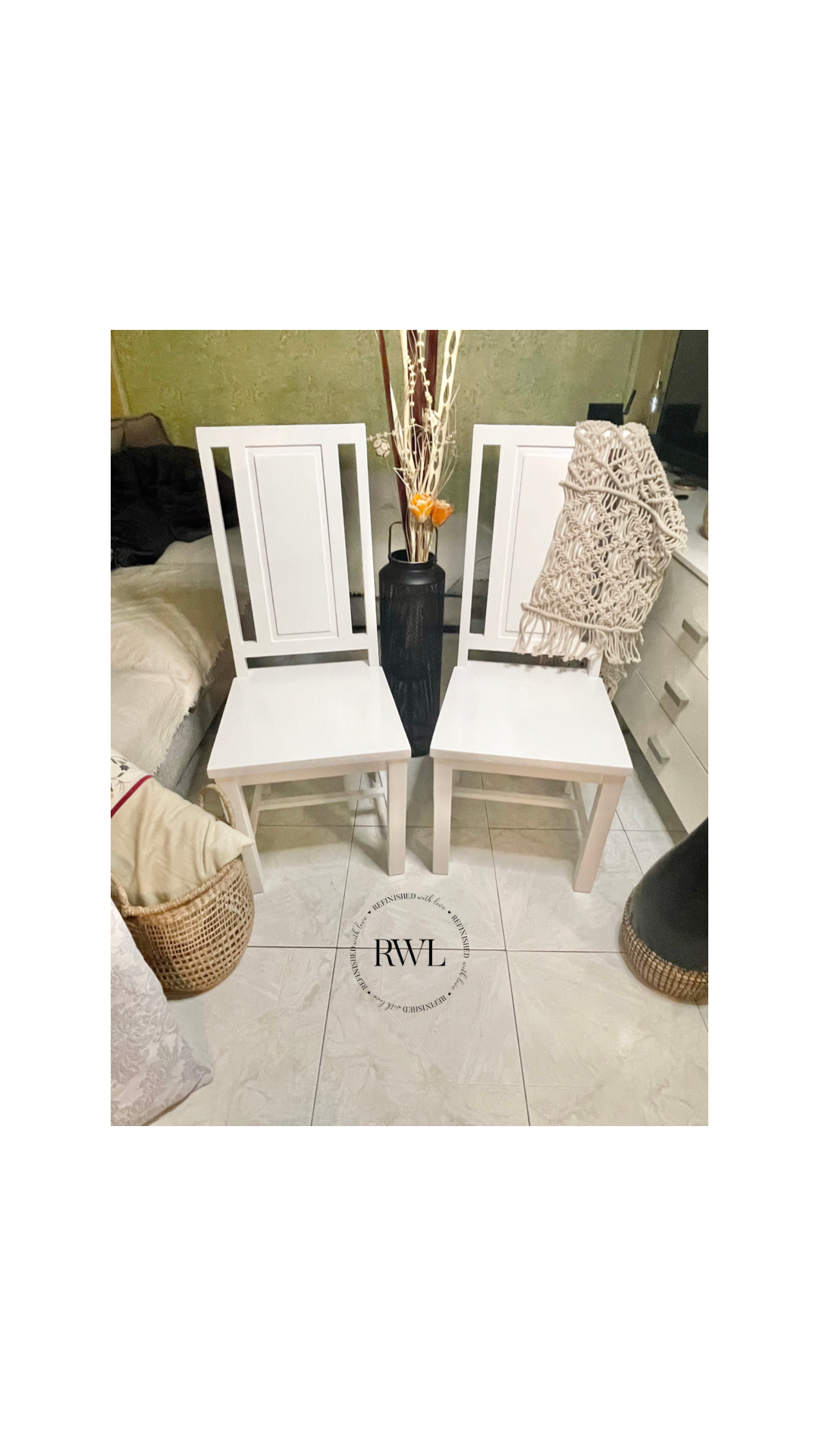Coffee table, side table & chairs