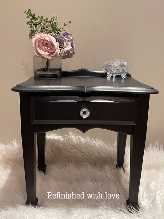 Black side table