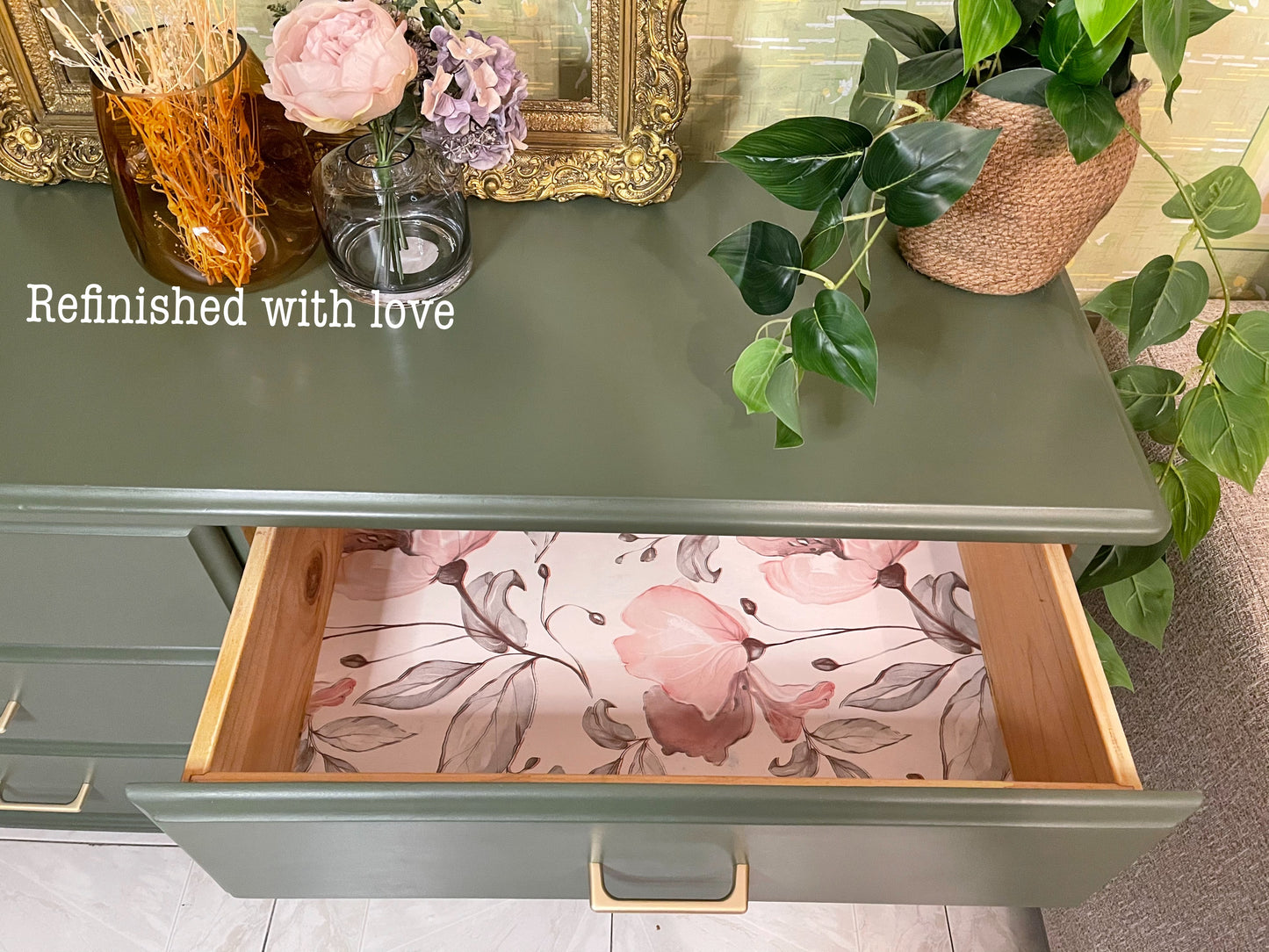 Green dresser or sideboard