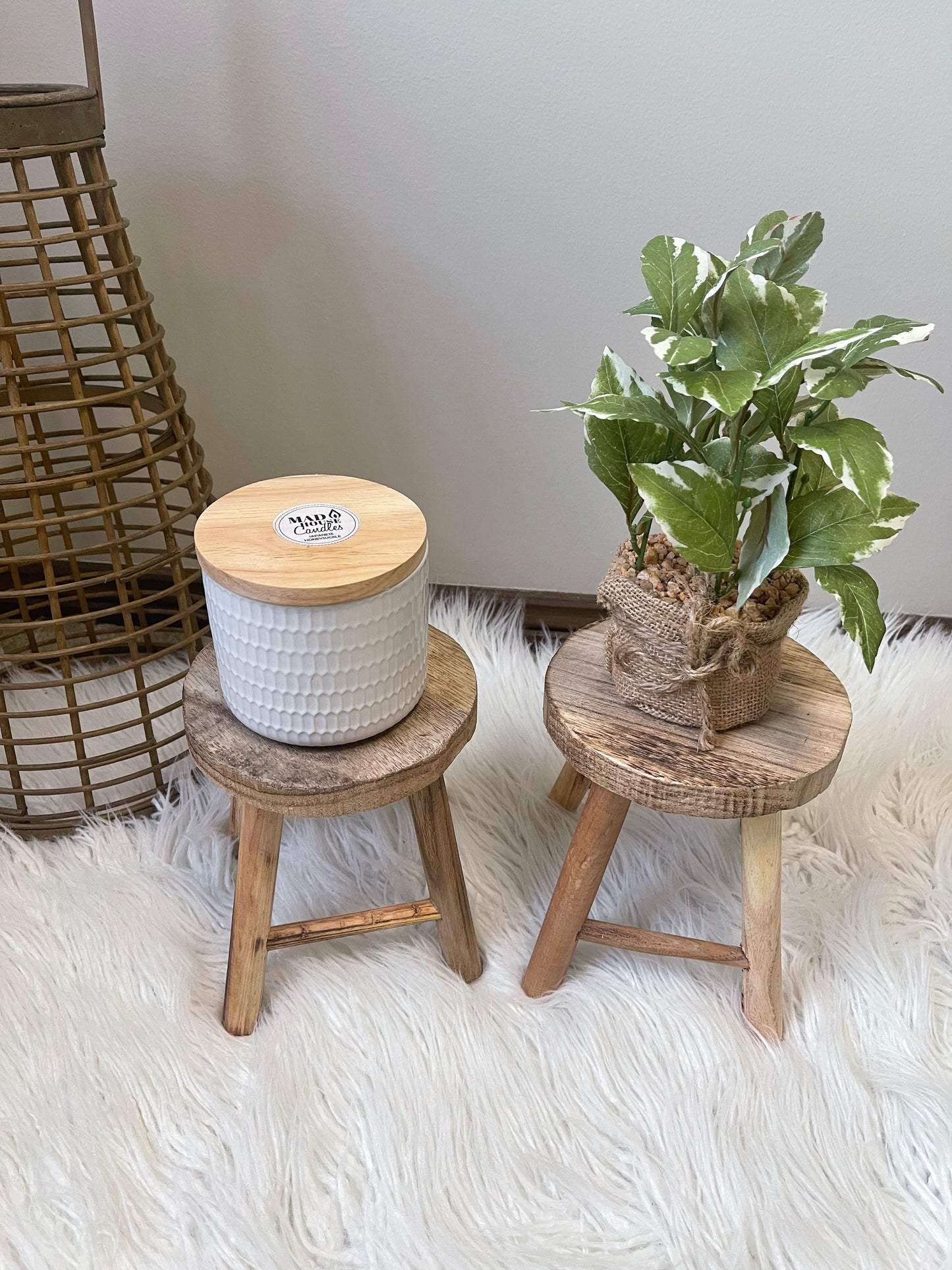 Wood Stool - Natural