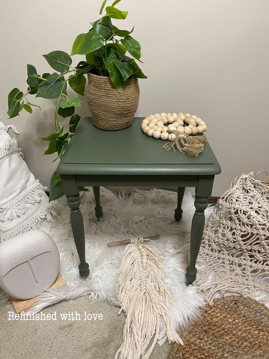 Green side table